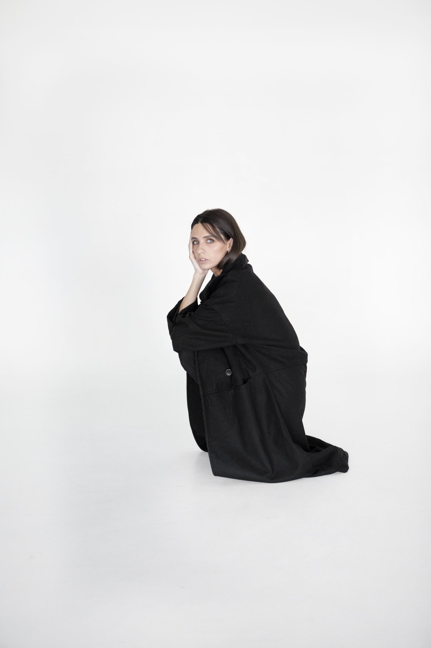 Black federa coat