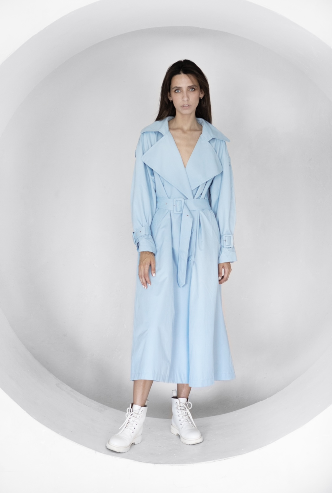 Skyblue trench coat