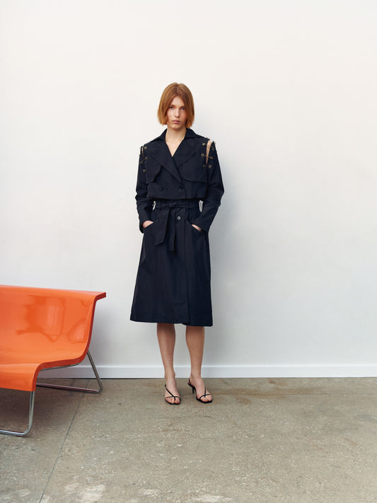 Black 5in trench coat