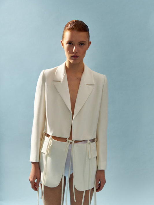 Cut-out Jacket | White